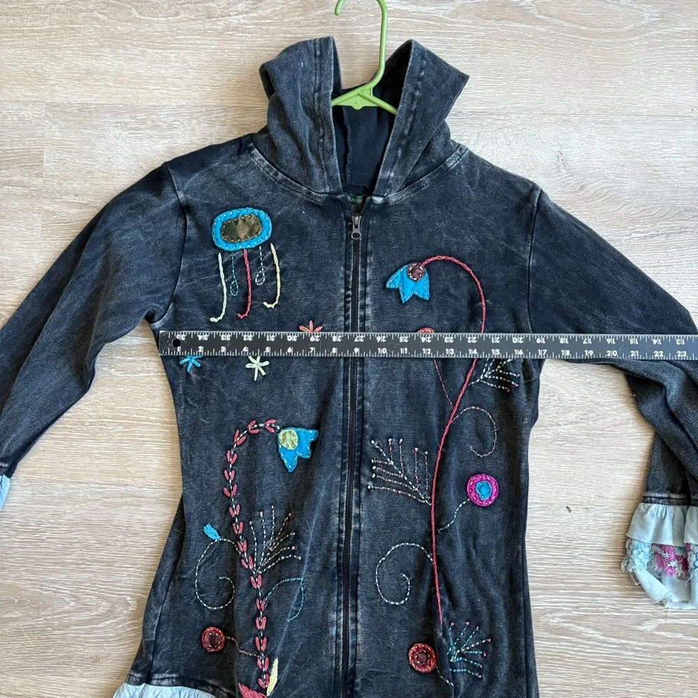 Grateful Dead Upcycled Kathmandu Hippie Hoodie - Picture 9 of 11